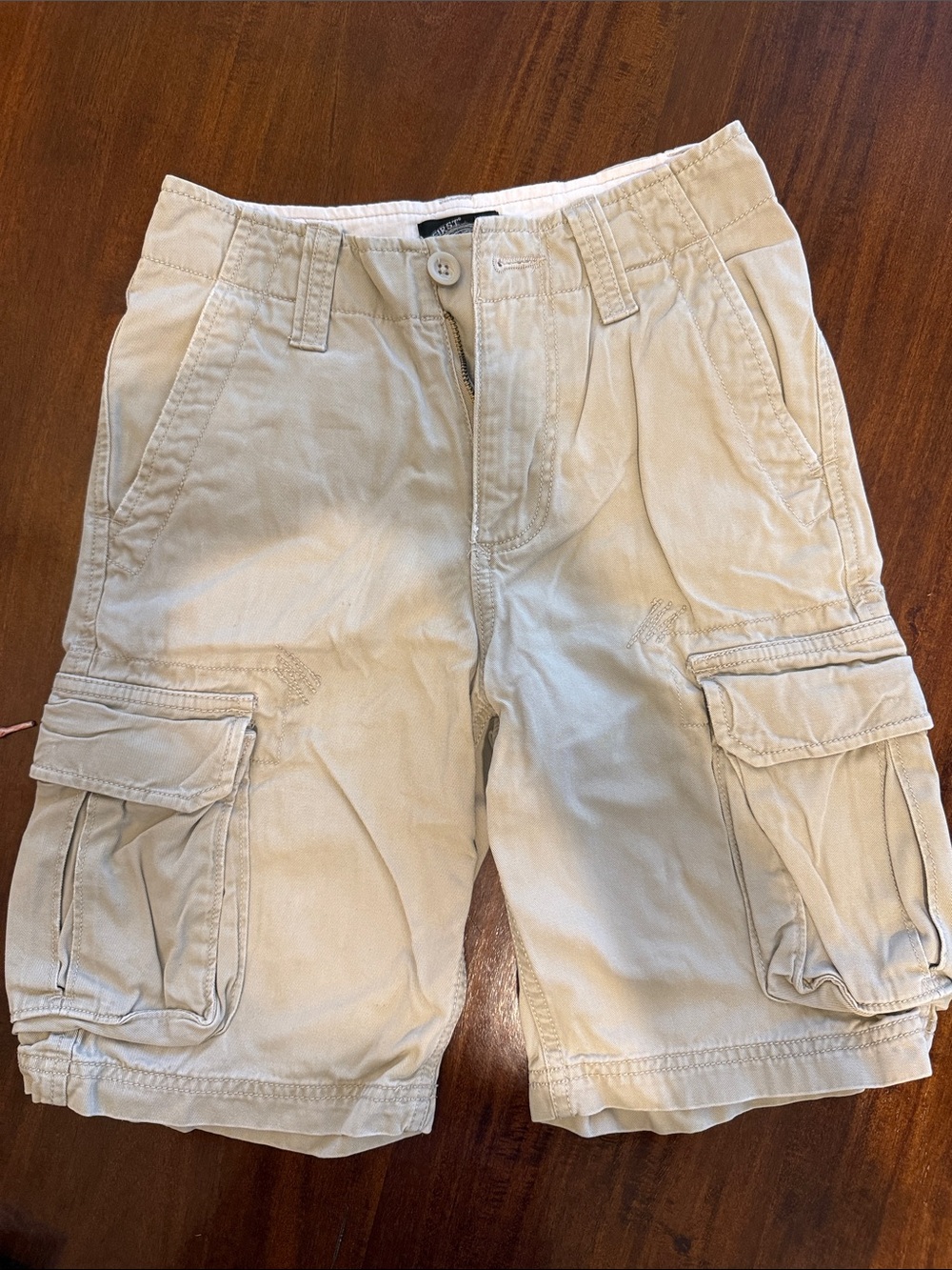 First Wave Boys Cargo Shorts in Light Tan